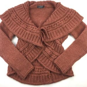 Anthro Elsamanda Chunky Shawl Collar Cardigan SM